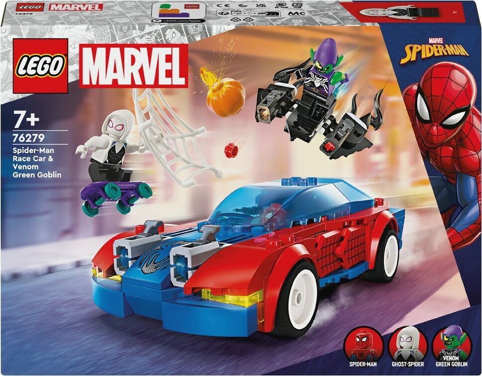 LEGO 76279 - Spider-Man's race car against the venomized Green Goblin