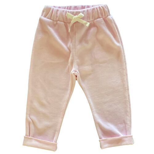 Sweat pants velvet pink 2