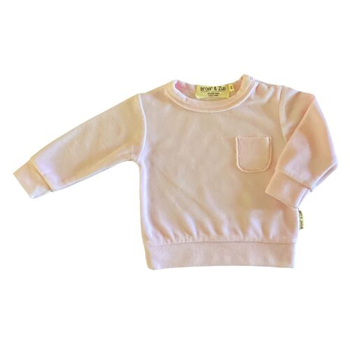 Sweater baby velvet pink 2