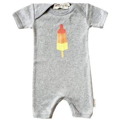 baby romper raketijsje grey