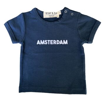 T-shirt bébé Amsterdam marine