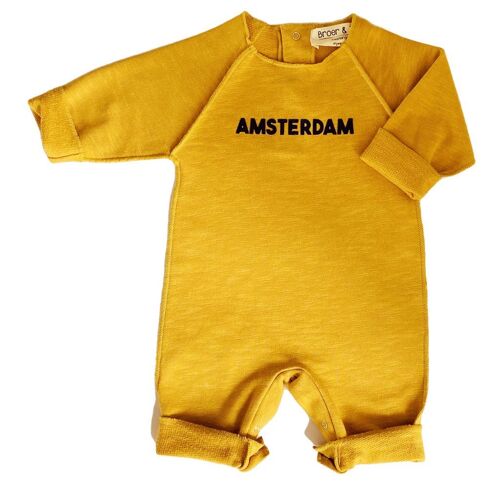 Babysuit Amsterdam mustard 2