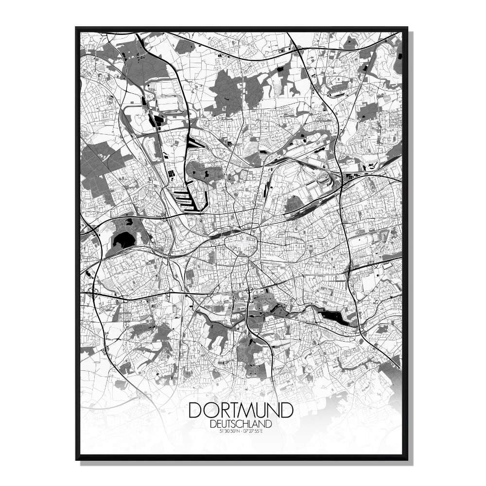 Poster Mappa della città di Dortmund Mappa della città 40x50 cm