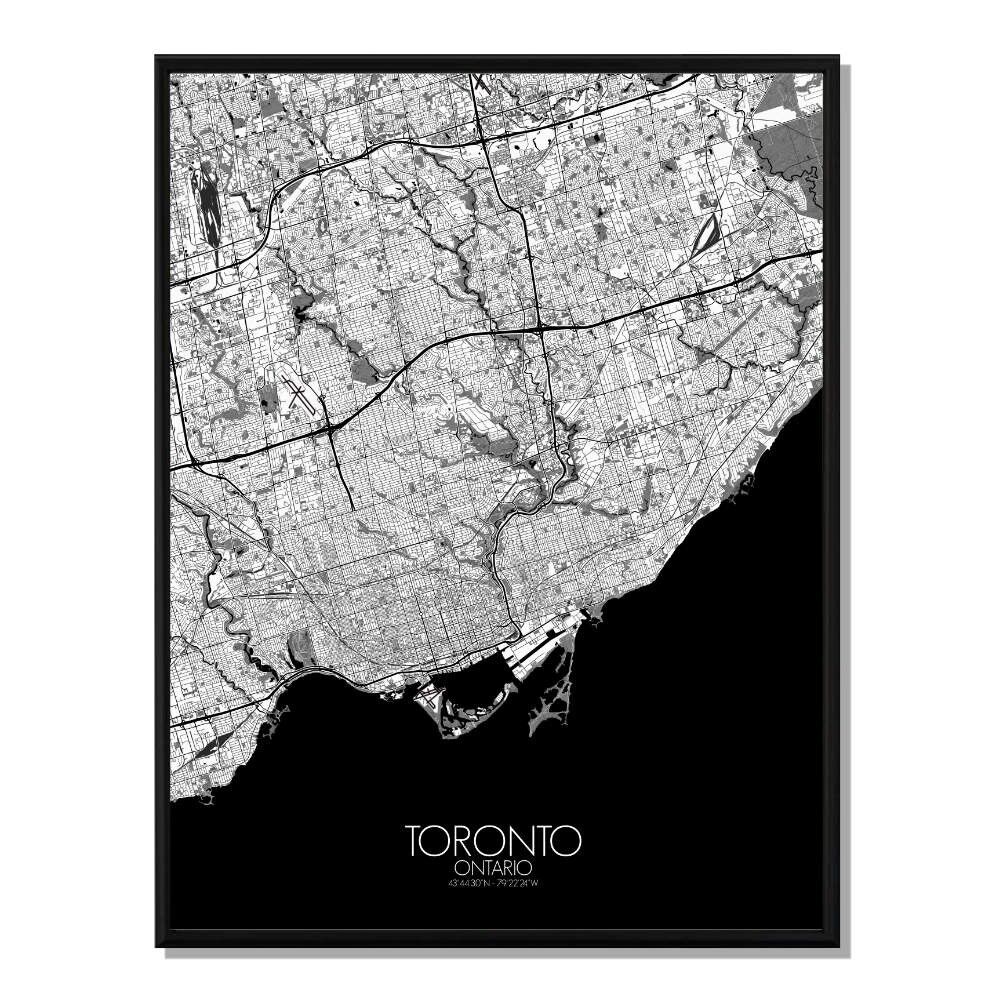 Póster Mapa de la ciudad de Toronto Mapa de la ciudad 40x50cm