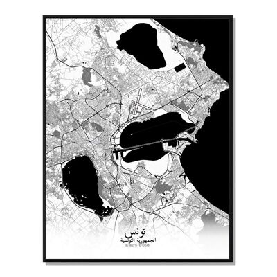 Poster Tunis City Map City Map 40x50cm