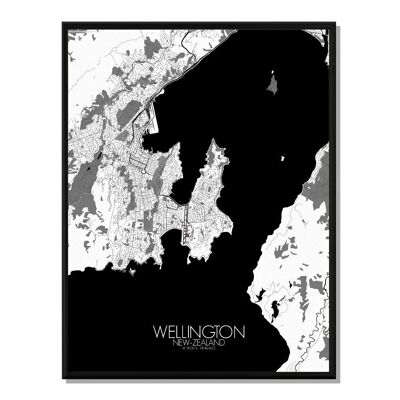Poster Mappa della città di Wellington Mappa della città 40x50 cm