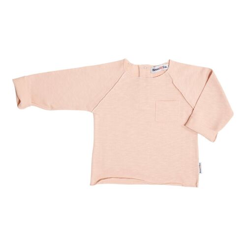 Baby sweater pink pocket lmw