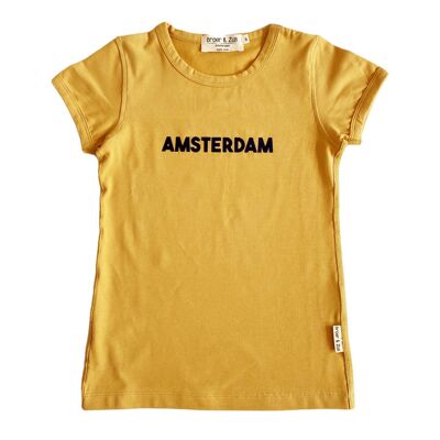T-shirt Amsterdam mustard