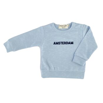 Pull Amsterdam bleu clair