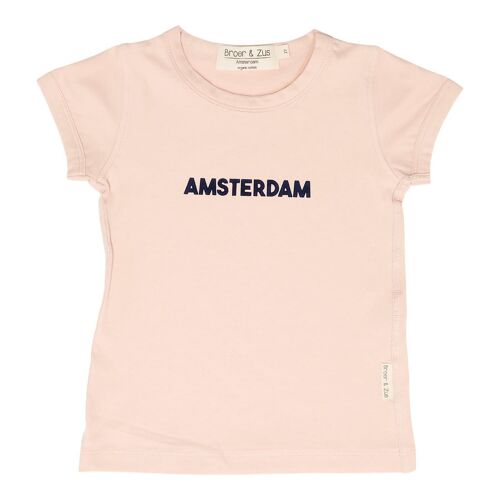Meisjes t-shirt pink Amsterdam