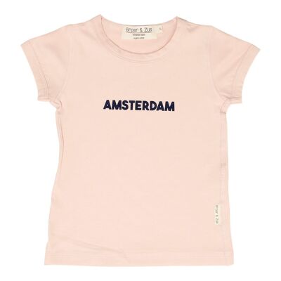 Meisjes t-shirt pink Amsterdam 2