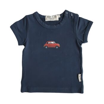 T-shirt bébé marine Fiat500 3