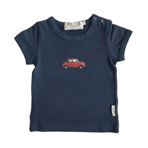 Baby t-shirt navy Fiat500 4