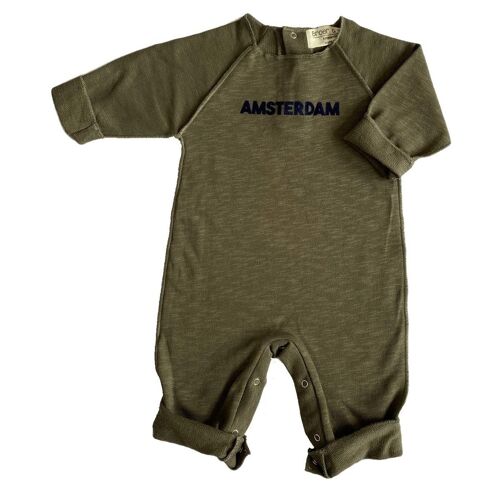 Baby boxpak Amsterdam sweatstof kaki