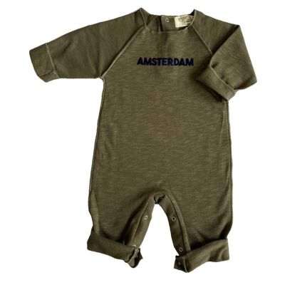 Baby boxpak Amsterdam sweatstof kaki 2