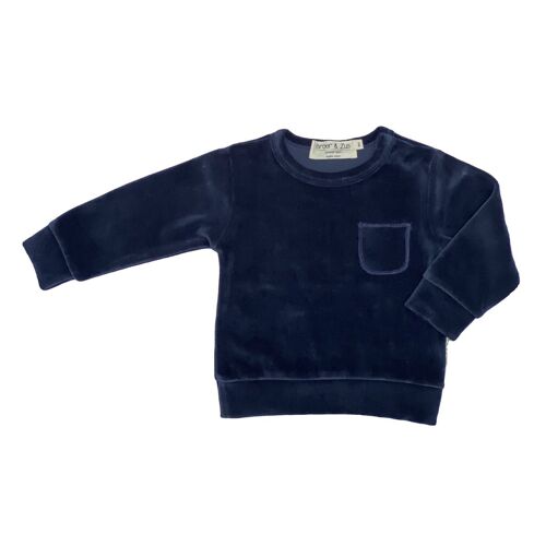 Sweater baby velvet navy 2