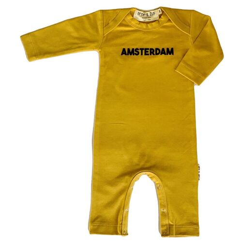 Babysuit Amsterdam lsl mustard