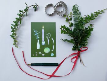 Carte postale Noël préparation olive 3