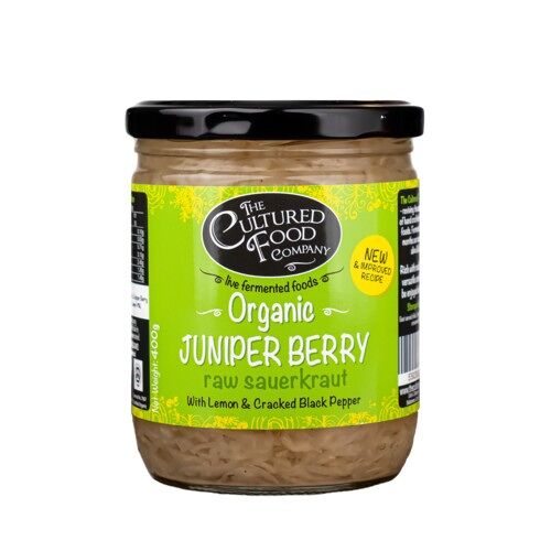 Organic Juniper Berry Sauerkraut.