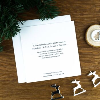 Les rennes, vert, paquet de cartes de Noël de luxe. 4