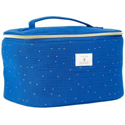 Vanity (26x20x18) Garza di cotone - pois blu oro