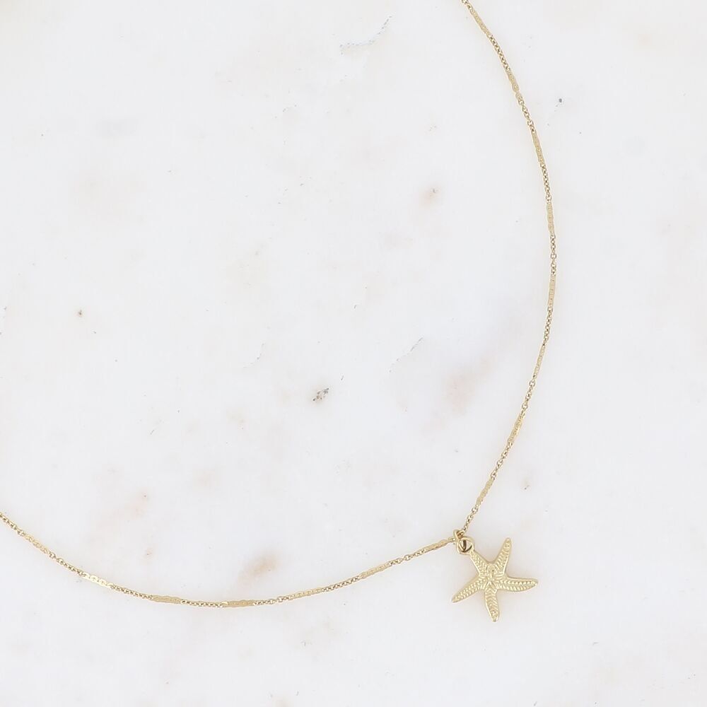 Halskette – Seestern-Anhänger mit gestreiften Linien