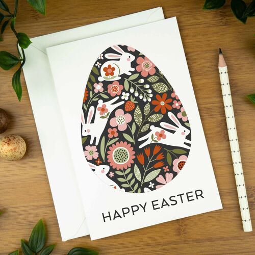 Easter Cards, Nordic Style, Leaping Bunnies.