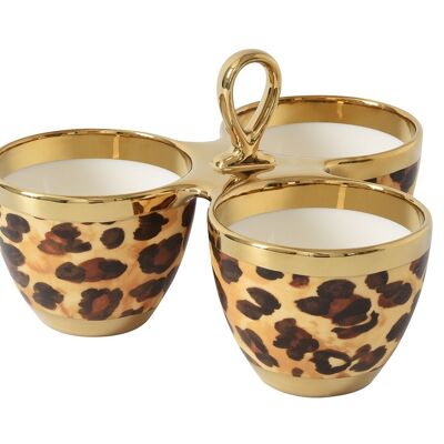 Server in 3 parti - 22,2x22,2x8,3 cm - STAMPA ANIMALI