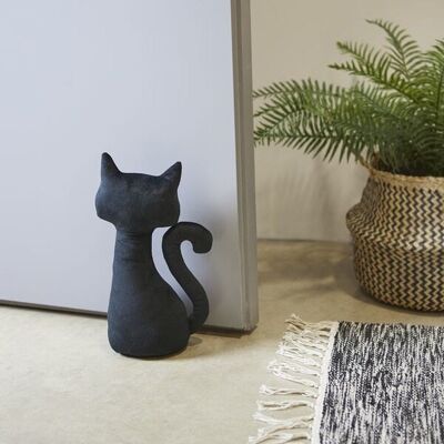 Aguantapuertas,Meow!,negro,algodón sintético