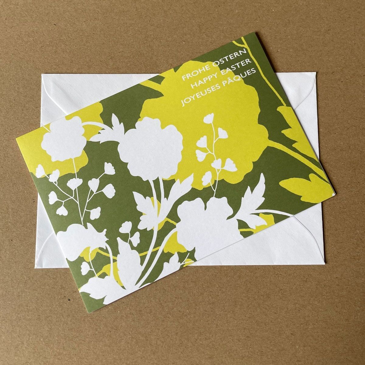 Frohe Ostern, Buona Pasqua, Joyeuses Pâques - Biglietto di Pasqua con busta