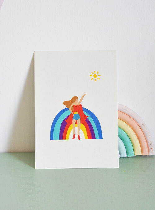 Carte postale RAINBOW GIRL