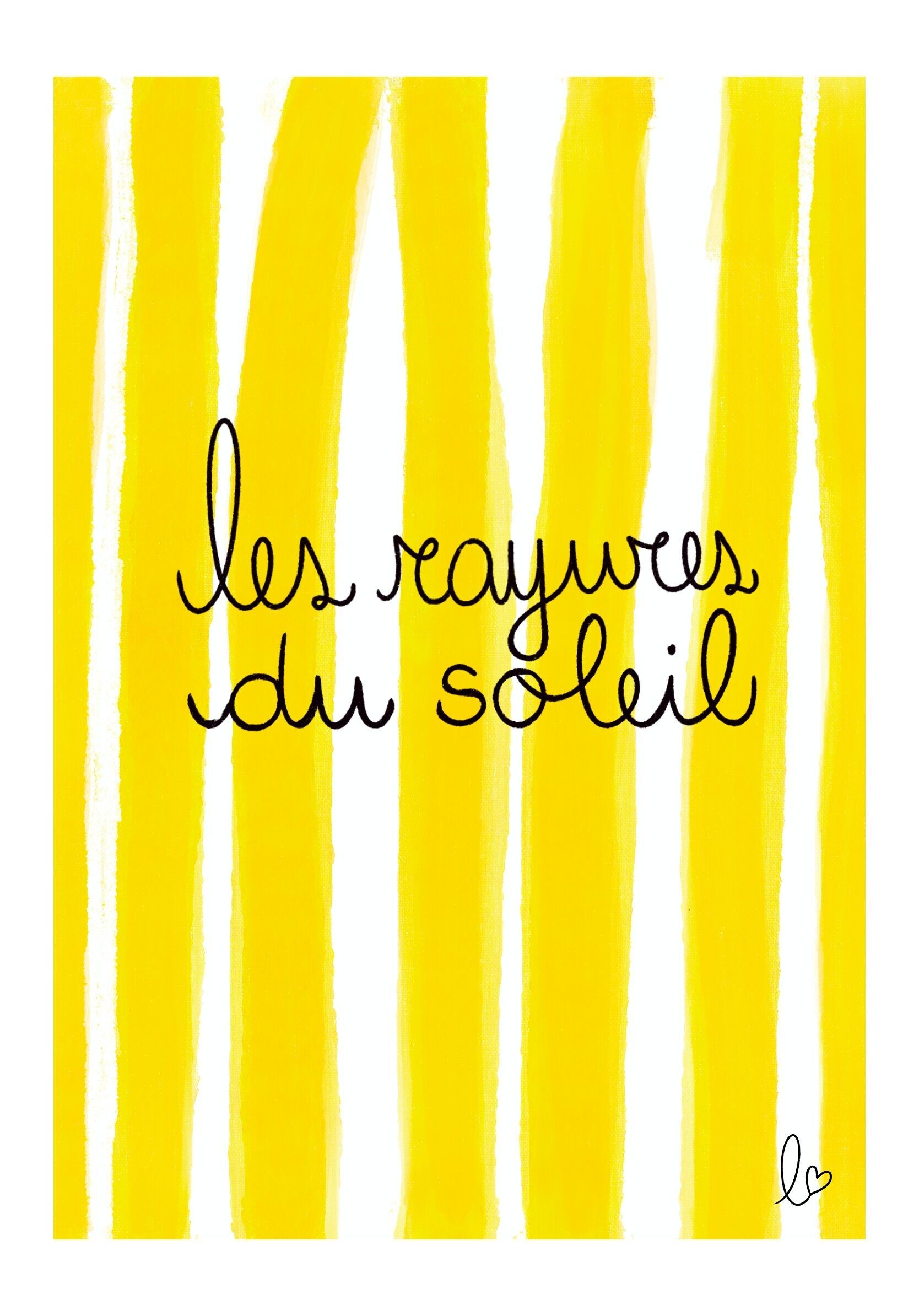 Le strisce del sole - illustrazione - poster - bambini - casa - stile di vita - prodotto in Francia