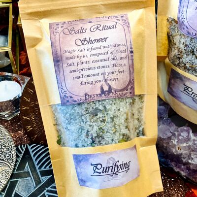 Magic salt esoteric shower ritual green witch magic