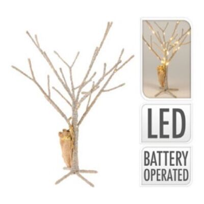 Arbre Noël Led Argenté 40 Cm