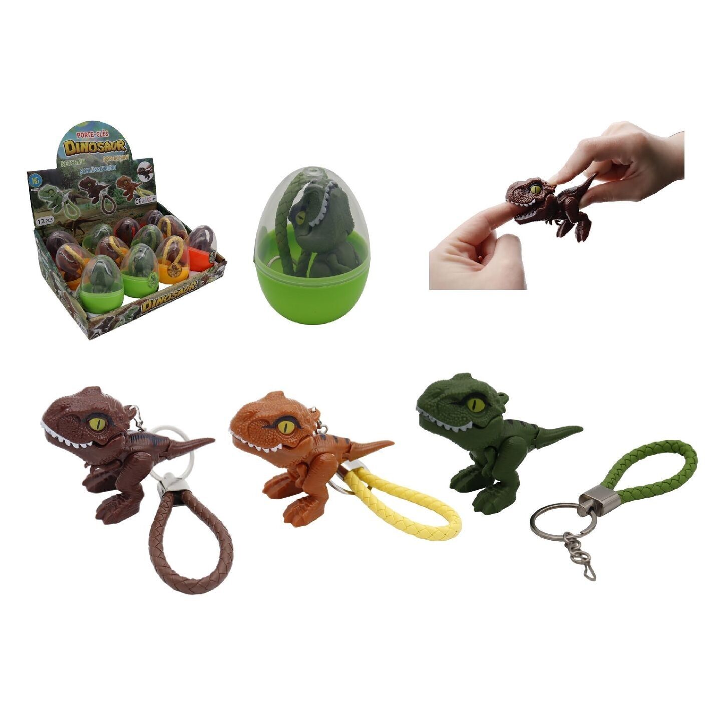 Dino Egg Biter Schlüsselanhänger 8 cm