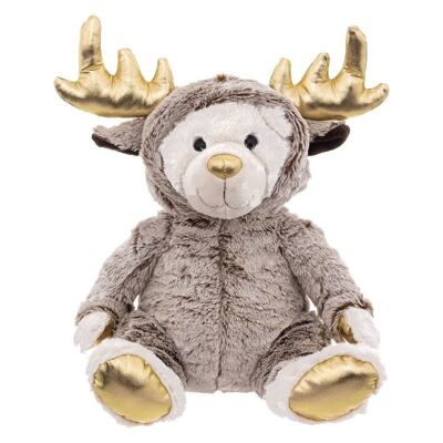Peluche Oso Reno Navideño 28 Cm