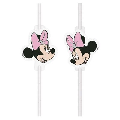 4 cannucce con medaglione Minnie