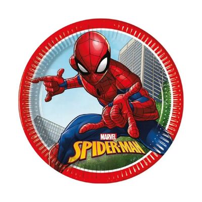 Platos de papel Spider-Man x8