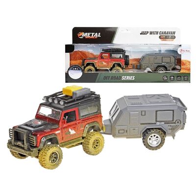 Jeep con rimorchio a frizione