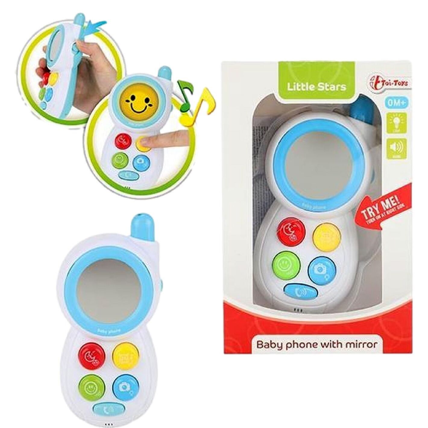Téléphone Bébé Avec Miroir Sons & Lumières