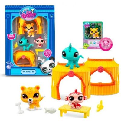Confezione da 3 animali Littlest Pet Shop - Tiki Jungle