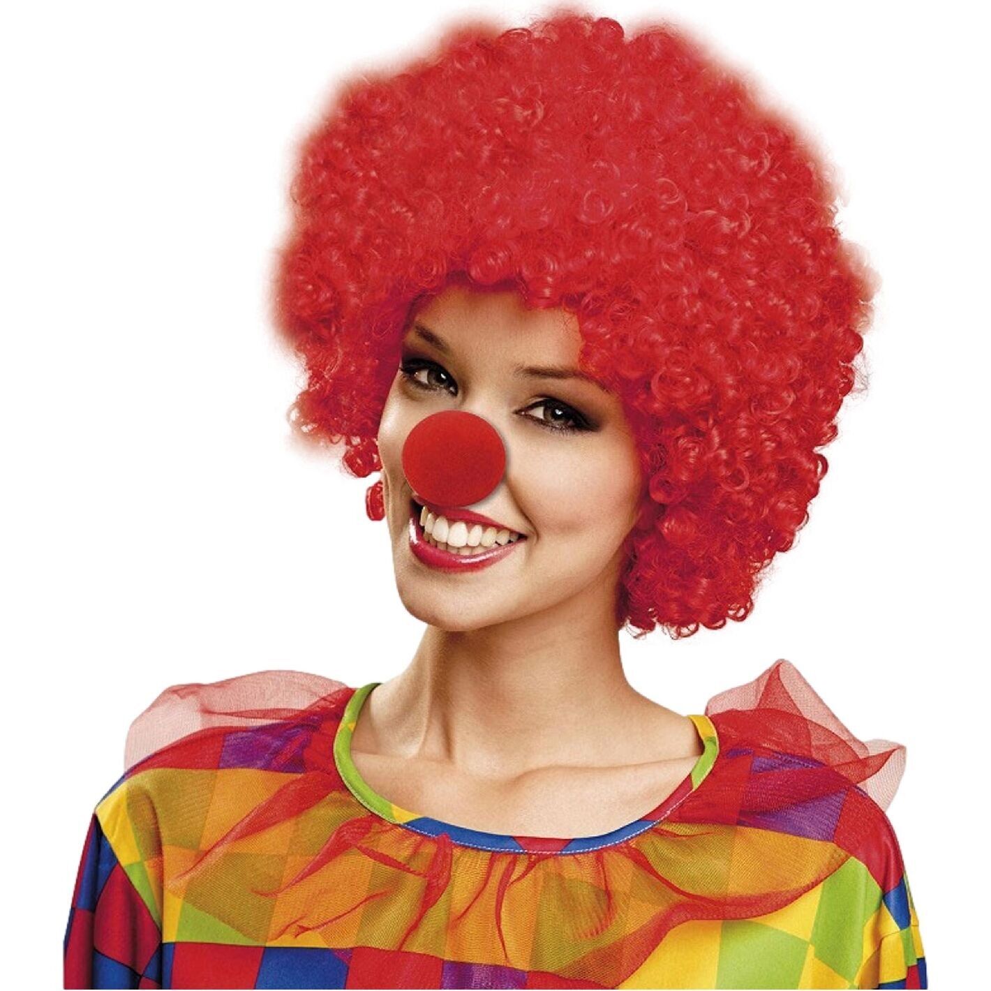 Peluca Pelo Rizado Roja 80 Gr - Disfraz