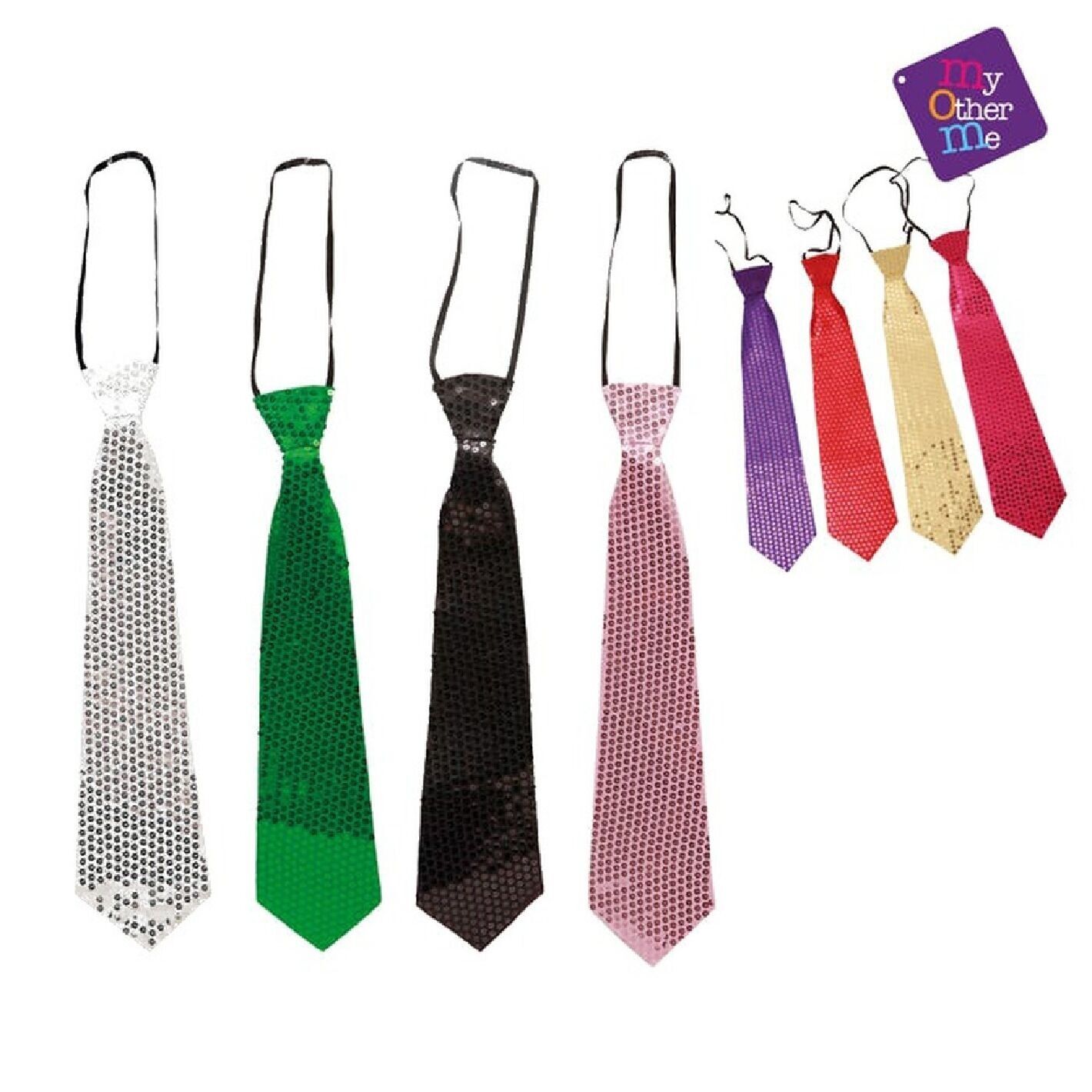Sequin Tie 47 Cm - Costume Accessory