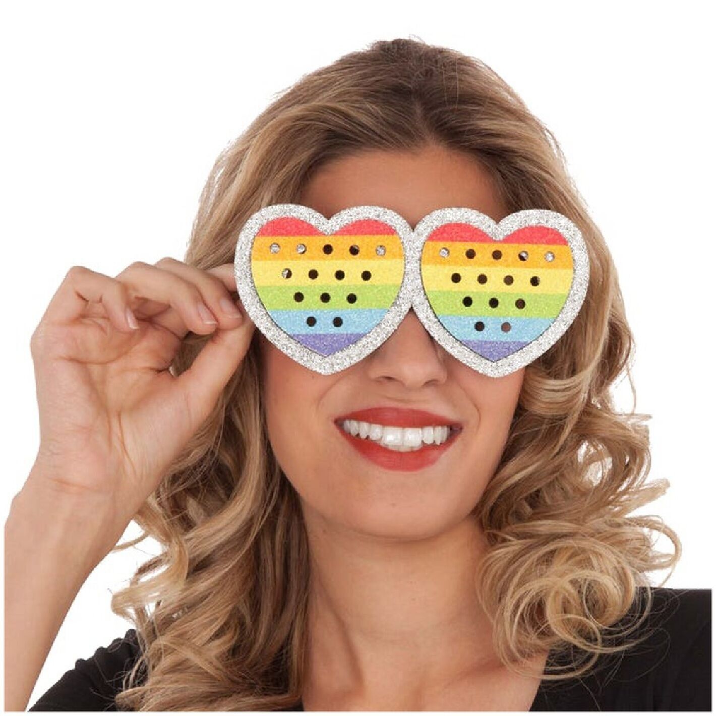 Rainbow Heart Glasses - Costume Accessory