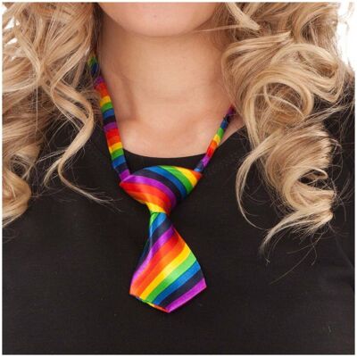 Cravate Arc-En-Ciel 10 Cm - Accessoire Déguisement