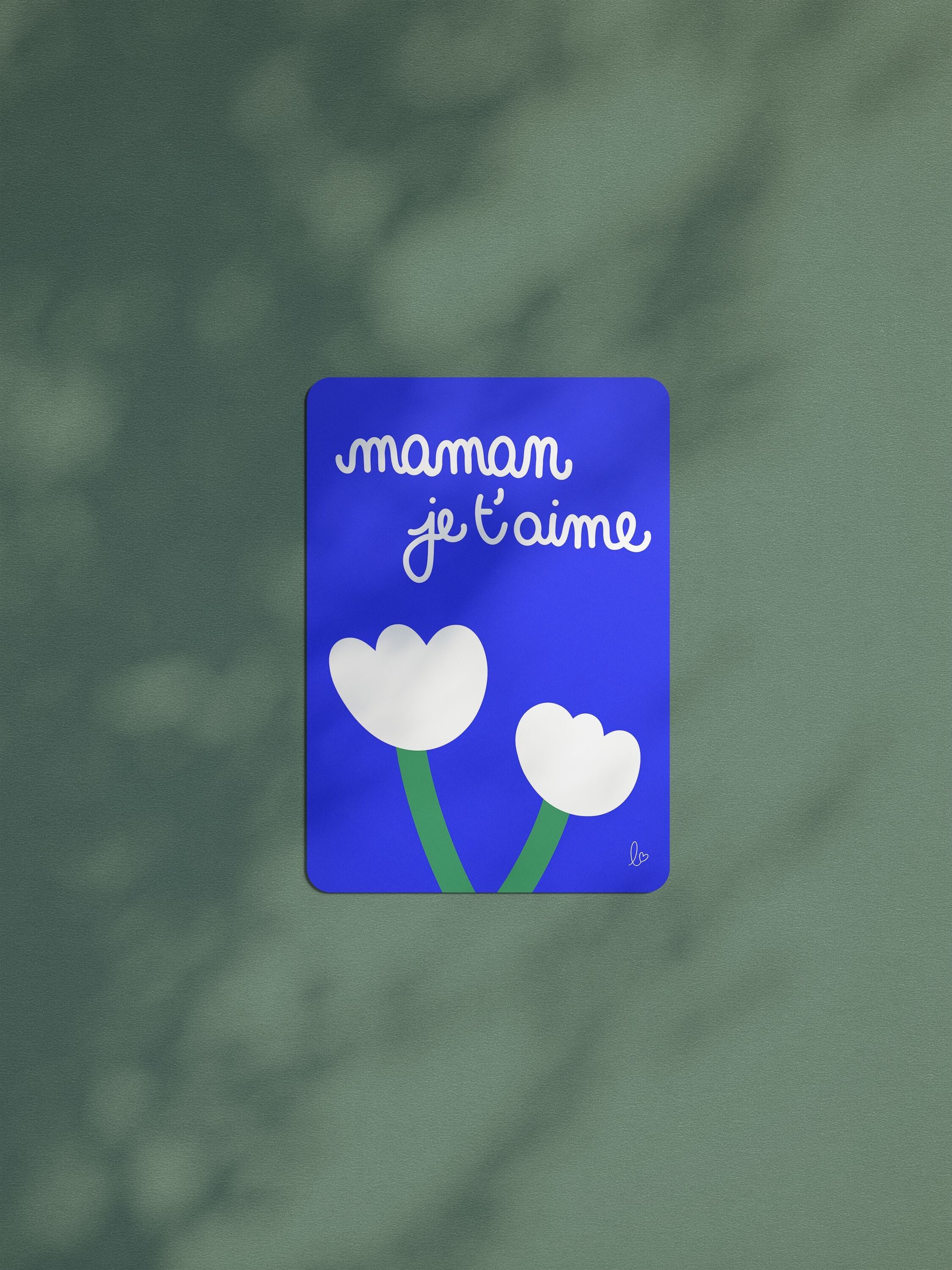 Ich liebe dich, Mama ! - Muttertagskarte - Dankeskarte - hergestellt in Frankreich - dekorative Karte
