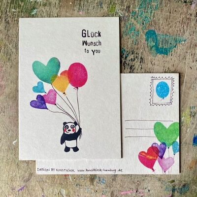 Cartolina Panda “Congratulazioni a te”