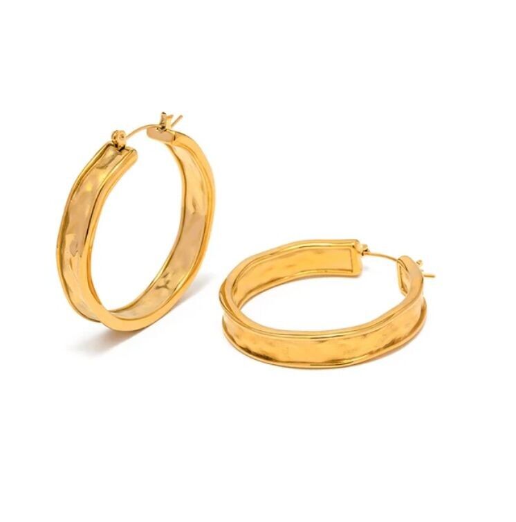 Aro texturizado | Pendientes