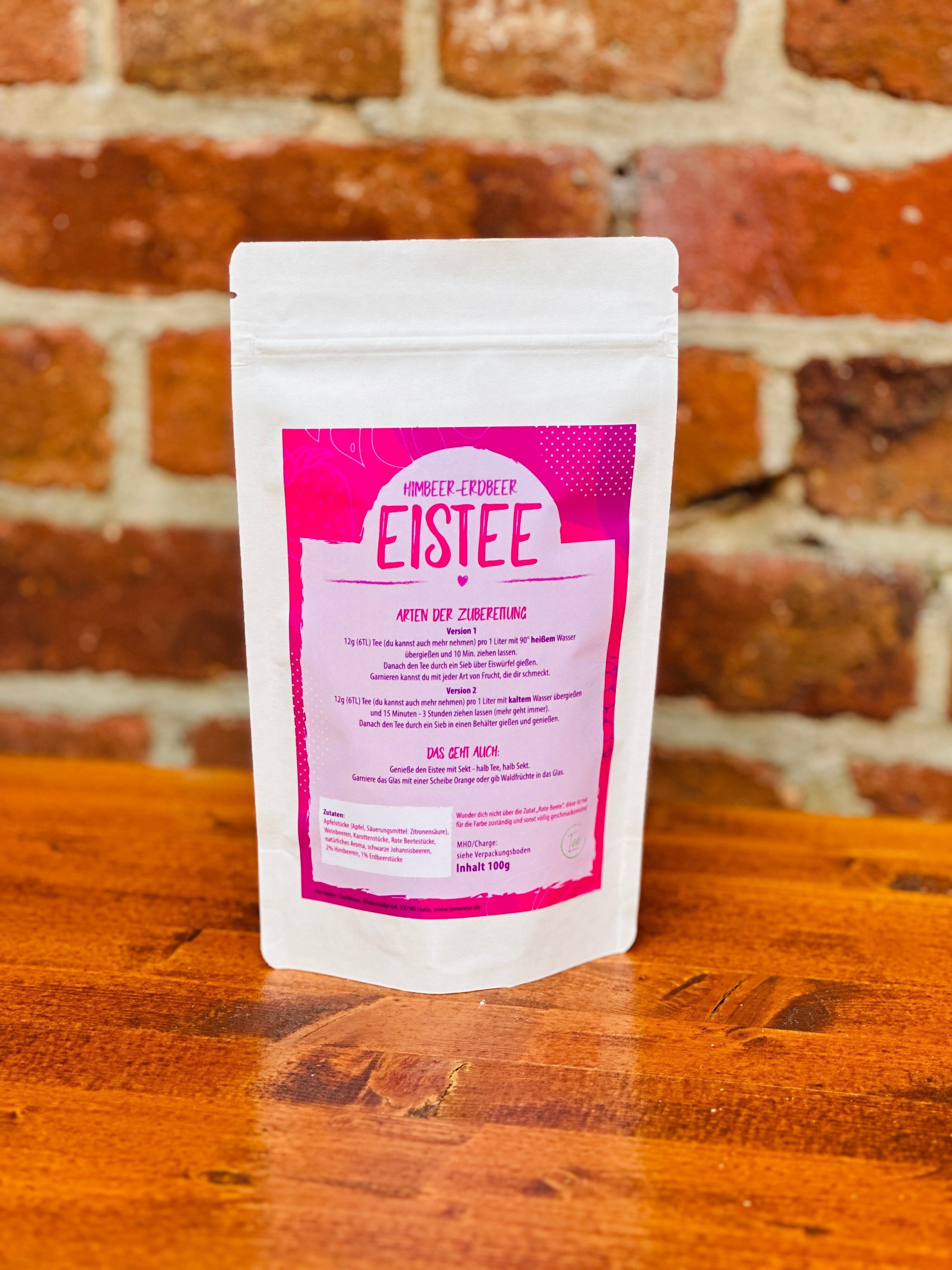 Raspberry-Strawberry Cold Brew Fruit Iced Tea