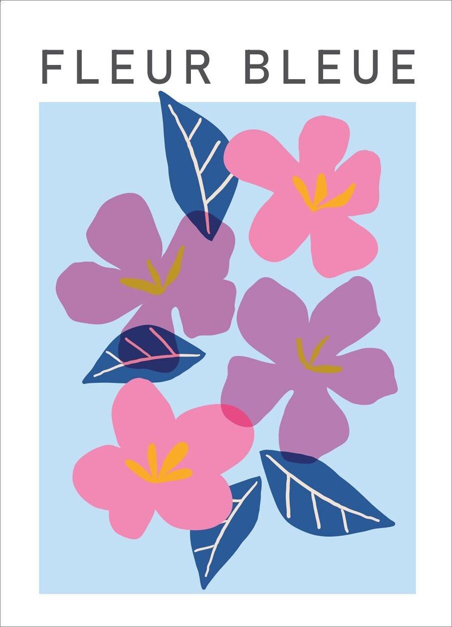 POSTER 50x70 cm: FIORE BLU